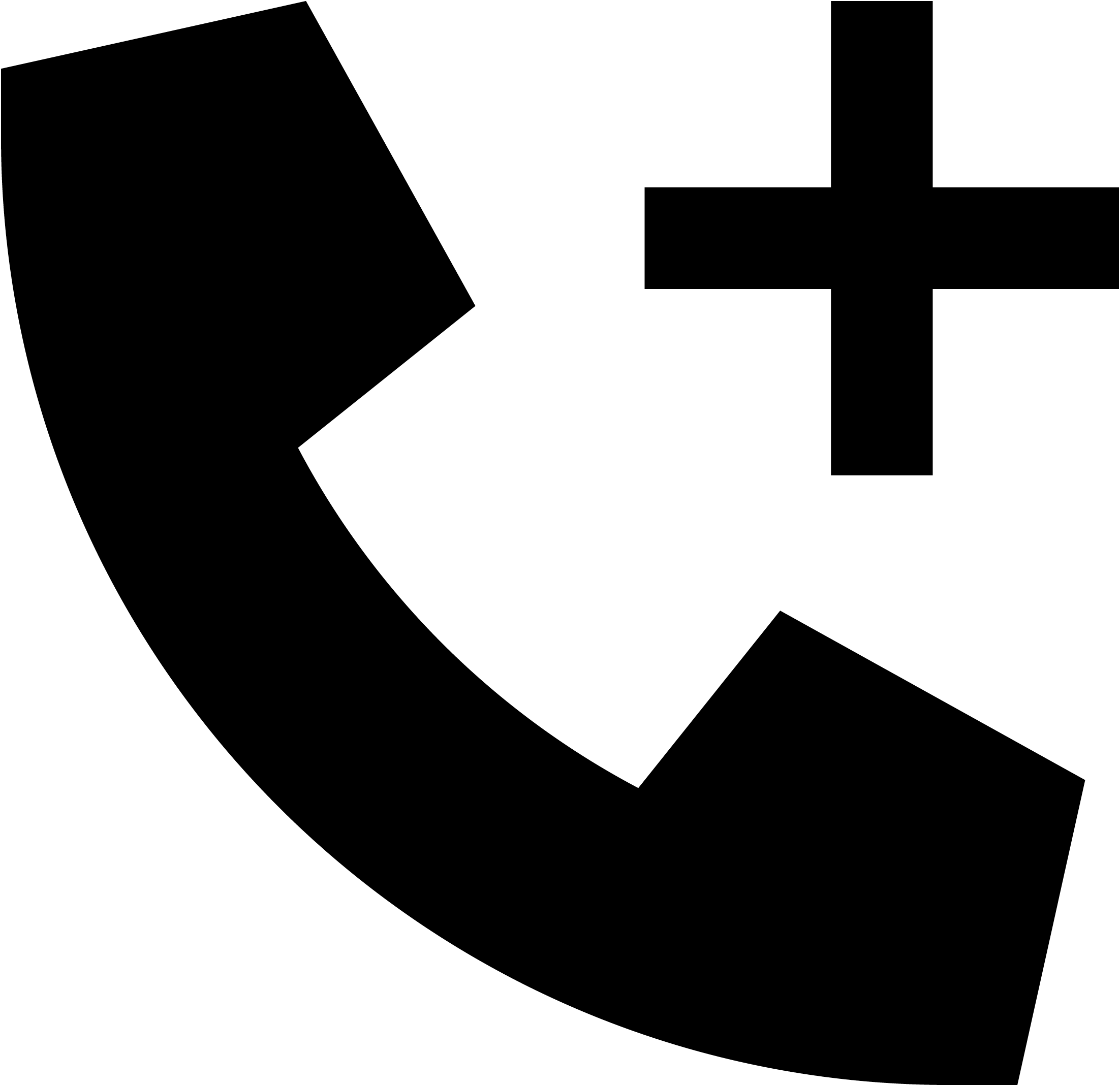 Image of a phone with a plus